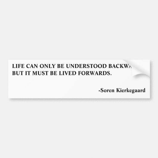 BUMPER-LIFE-KIERKEGAARD バンパーステッカー (正面)