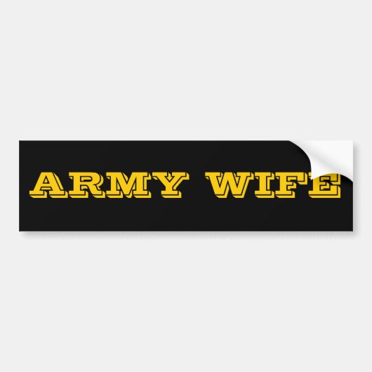 Bumper Stecker Army Wife バンパーステッカー (正面)