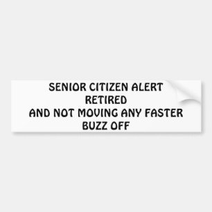 BUMPER STECKER SENIOR CITIZEN ALERT-SENIORユーモア バンパーステッカー