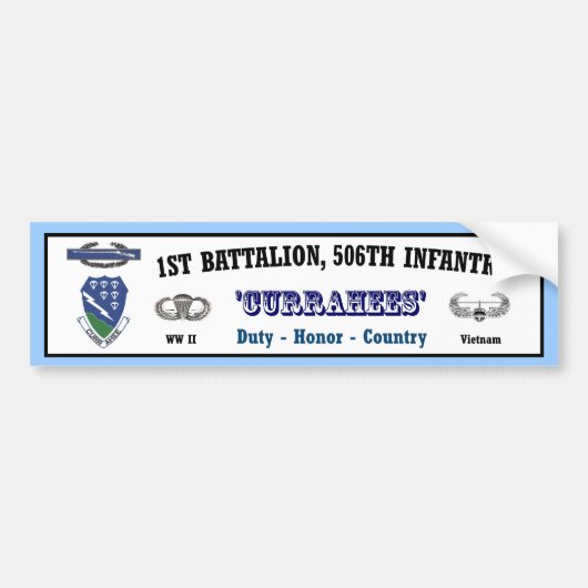 Bumper.Sticker -第1大隊、506th Inf。 ベトナム バンパーステッカー (正面)