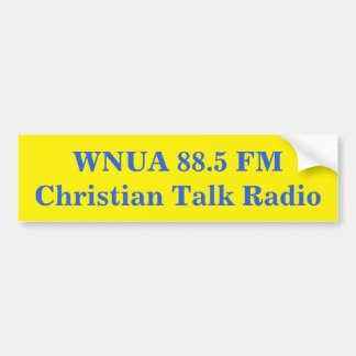 Bumper Sticker for WNUA 88.5 FM, Williamstown, KY バンパーステッカー