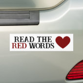 Bumper Sticker: Read the Red Words バンパーステッカー (車上)