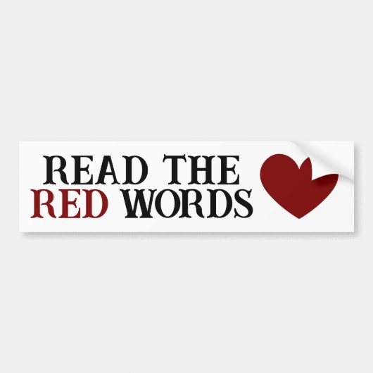 Bumper Sticker: Read the Red Words バンパーステッカー (正面)