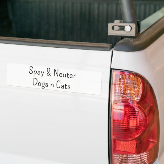 Bumper Sticker Spay & Neuter Dogs & Cats バンパーステッカー (トラック上)