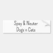 Bumper Sticker Spay & Neuter Dogs & Cats バンパーステッカー (正面)