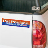 Bumpersticker Pat Paulsenの大統領 バンパーステッカー (トラック上)