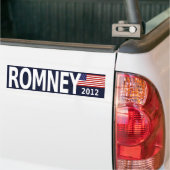 bumpersticker_romney_2012 バンパーステッカー (トラック上)