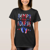 Bump's First 4th Of July Pregnancy Independence Da Tシャツ (正面)