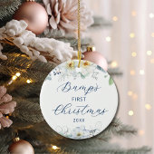 Bump's First Christmas Floral Holiday セラミックオーナメント
