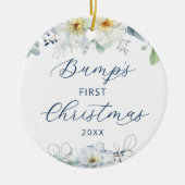 Bump's First Christmas Floral Holiday セラミックオーナメント (正面)
