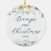 Bump's First Christmas Floral Holiday セラミックオーナメント (裏面)