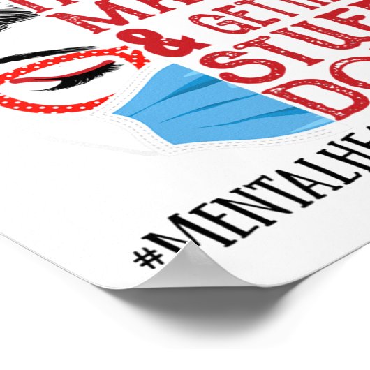 Bun顔マスク取得物メンタルヘルス ポスター (角)