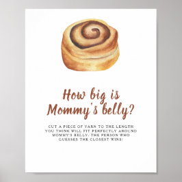 Bun baby showerママの腹のゲームはどのくらい大きい ポスター