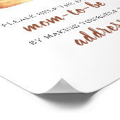 Bun baby shower 救済ザ忙しマ・トゥ・ビー・アドレス ポスター (角)