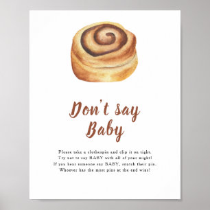 Bun baby shower – 言わないベビー ポスター