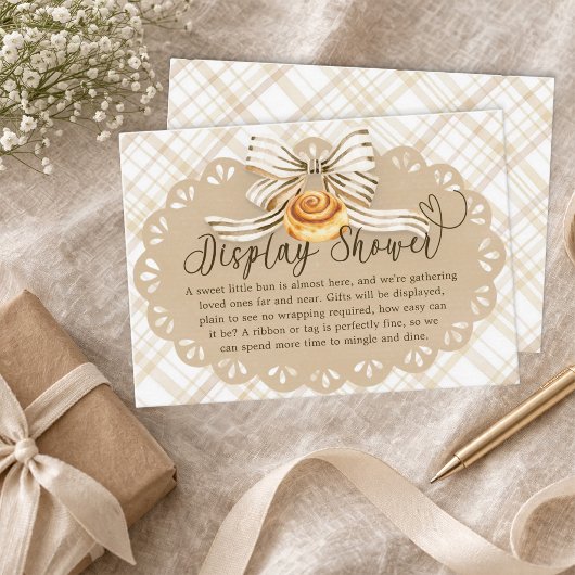 Bun in Oven Baby Shower Display Shower Card エンクロージャーカード