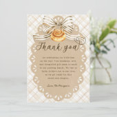 Bun in Oven Baby Shower Thank You Card Neutral サンキューカード (スタンド正面)