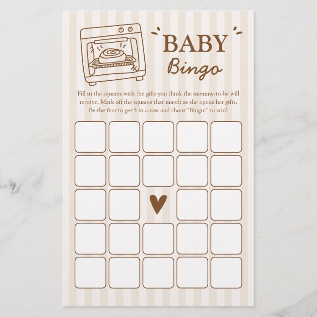 Bun in the Oven Baby Bingo Game (正面)