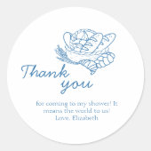 Bun in the Oven Baby Showerありがとう素朴ございます ラウンドシール (正面)