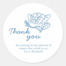 Bun in the Oven Baby Showerありがとう素朴ございます ラウンドシール