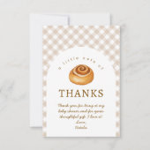 Bun In The Oven Baby Shower サンキューカード (正面)