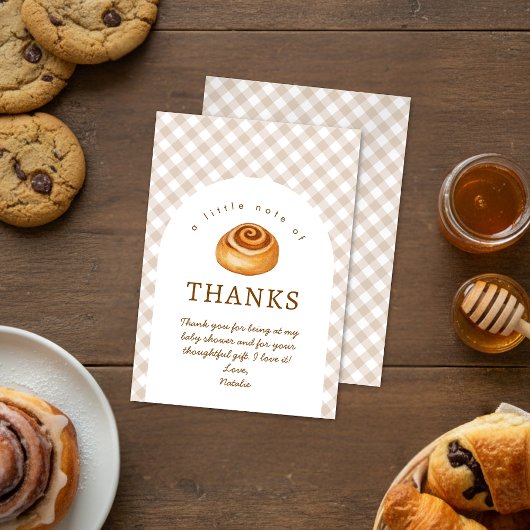 Bun In The Oven Baby Shower  サンキューカード