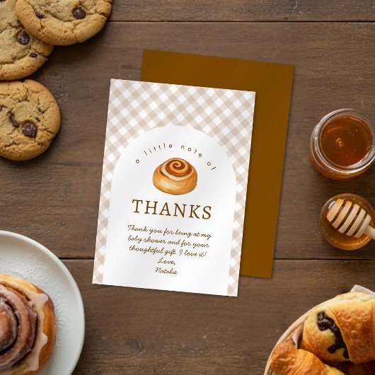 Bun In The Oven Baby Shower サンキューカード