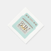 Bun in the Oven Baby Shower スタンダードカクテルナプキン (角)