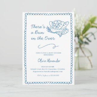 Bun in the Oven Baby Shower 招待状