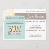 Bun in the Oven Baby Shower 招待状 (正面)