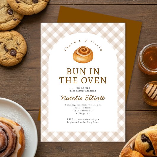 Bun In The Oven Baby Shower 招待状