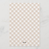 Bun In The Oven Baby Shower 招待状 (裏面)