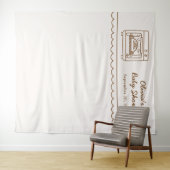 Bun in the Oven Baby Shower Backdrop タペストリー (インサイチュ(横))