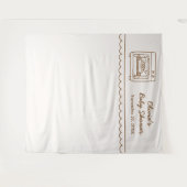 Bun in the Oven Baby Shower Backdrop タペストリー (正面(横))