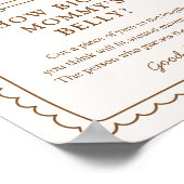 Bun in the Oven Baby Shower Belly Sign ポスター (角)