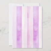 Bun in the Oven Baby Shower Floral Croissant Pink 招待状 (裏面)