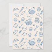 Bun in the Oven Baby Shower Hand Drawn Baking 招待状 (裏面)