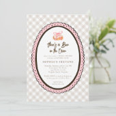 Bun in the Oven Baby Shower Invitation  招待状 (スタンド正面)