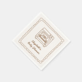 Bun in the Oven Baby Shower Napkin スタンダードカクテルナプキン (角)