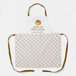 Bun In The Oven Baby Shower Personalized Baking エプロン