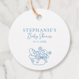 Bun in the Oven Baby Shower Rustic フェイバータグ