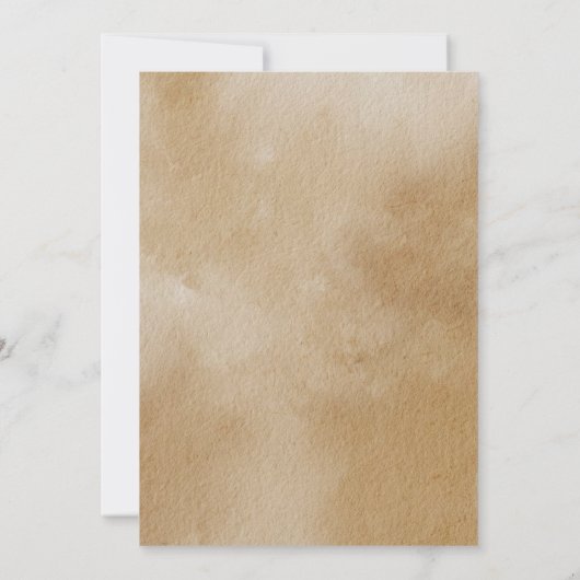 Bun in the Oven Baby Shower Rustic Bakery Baking 招待状 (裏面)