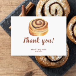 Bun in the oven Baby Shower Thank you サンキューカード