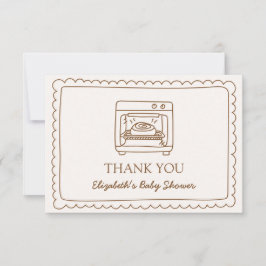 Bun in the Oven Baby Shower Thank you Card サンキューカード