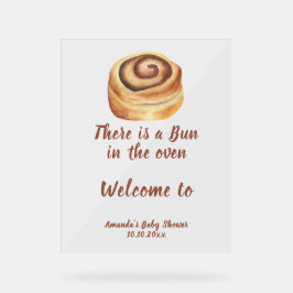 Bun in the oven Baby Shower Welcome アクリルサイン