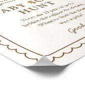 Bun in the Oven Baby Sock Hunt Sign ポスター (角)