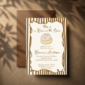 Bun in the oven baking baby shower 招待状