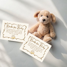 Bun in the oven baking baby shower book request エンクロージャーカード