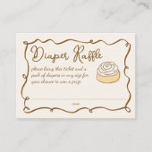 Bun in the oven baking baby shower diaper raffle エンクロージャーカード (正面)