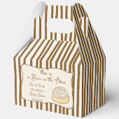 Bun in the oven baking baby shower personalized フェイバーボックス (正面)